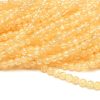 Krackelerade glaspärlor 6mm Persika ca 140st