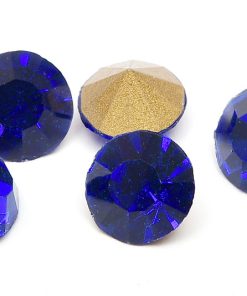 Strasspärlor pointback Mörkblå 8mm