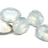 Oval cabochon med opaleffekt, Vit 14x10mm