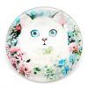 Glascabochon Vit katt med blå ögon 20mm