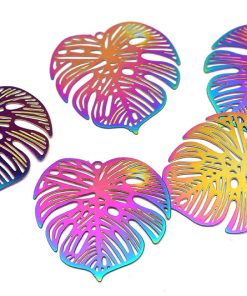 Tunnt metallblad Monstera, med skiftande metallic färg