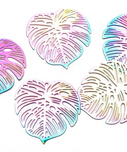 Tunnt metallblad Monstera, med skiftande metallic färg