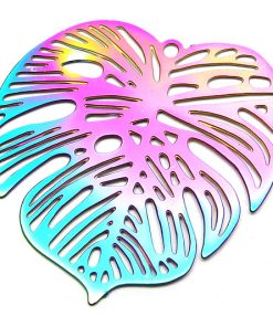 Tunnt metallblad Monstera, med skiftande metallic färg