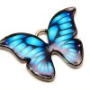 Emaljerad berlock Blå/Svart Fjäril