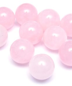 Rund Rosenkvarts 18mm oborrad