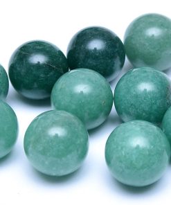 Rund Grön Aventurin 18mm oborrad