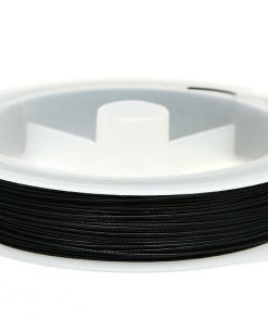 Plastad Wire 0.60mm Svart, Hel rulle 40m