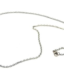 Färdig halskedja med lås, mörk antiksilver