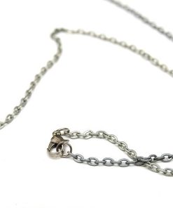 Färdig halskedja med lås, mörk antiksilver