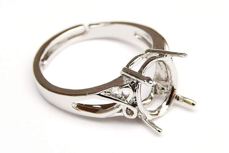 Antiksilver Ringstomme med plats för 10x8mm cab