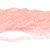 Fasetterade glaspärlor Runda Ljusrosa 4mm