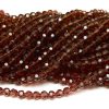 Fasetterade glaspärlor Brun 6mm