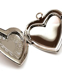 Antiksilver Medaljong Hjärta