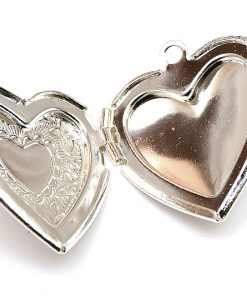 Silverpläterad Medaljong Hjärta