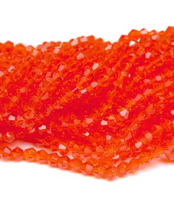 Glaspärlor Bicones 4mm Orange