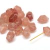 Slipad liten kristallspets, Naturlig Strawberry Quartz