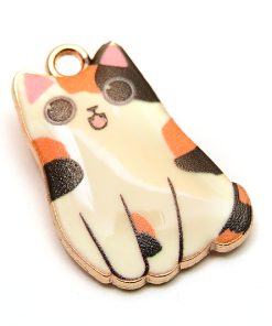 Emaljerad berlock KATT Sköldpaddsfärgad