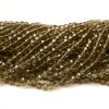 Fasetterade glaspärlor Runda Smoke 4mm