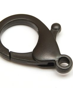 Svart stor karbinhake i akryl