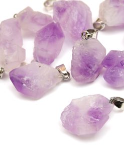 Rå ametisthänge nugget Kluster