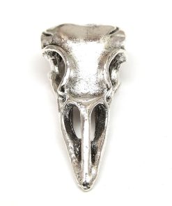 Antik berlock Fågelskalle kranium Platt