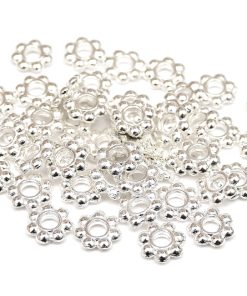 Silverpläterade små kugghjul 6mm