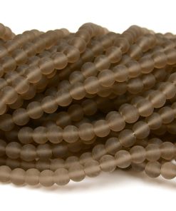 Frostade glaspärlor 6mm Mullvad