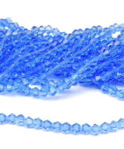 Glaspärlor Bicones 4mm Ljusblå