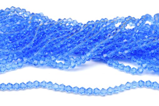 Glaspärlor Bicones 4mm Ljusblå