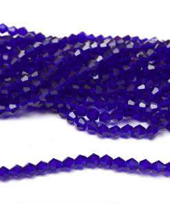 Glaspärlor Bicones 4mm Mörkblå