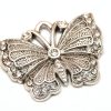 Antiksilver berlock, Fjäril med strass