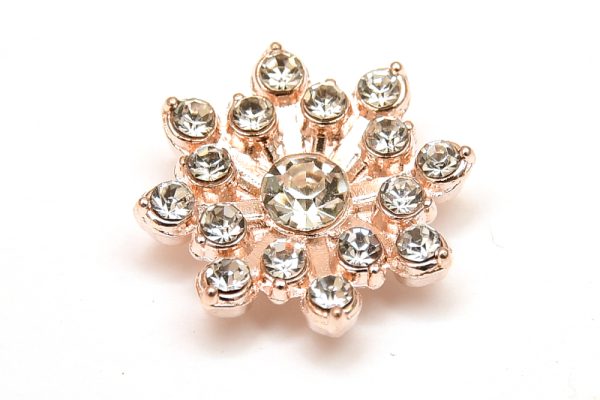 Ljus guld Cabochon med strass
